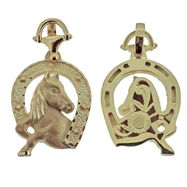 COLGANTE HERRADURA CABALLO ORO 18 KTES.