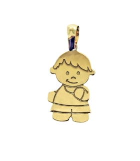 COLGANTE NIÑO ORO 1ª LEY 18 X 10,50 MM