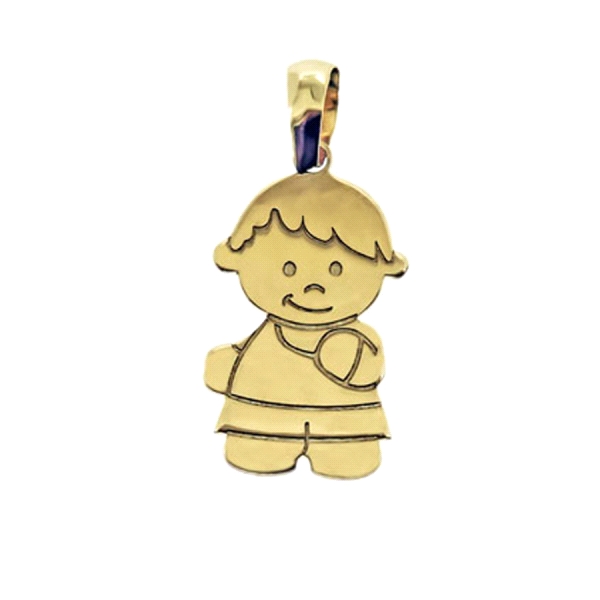 COLGANTE NIÑO ORO 1ª LEY 18 X 10,50 MM