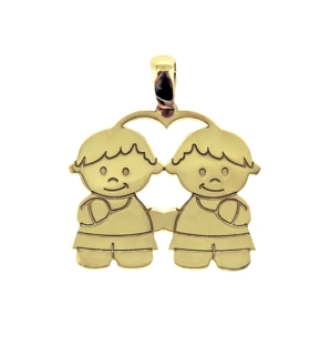 COLGANTE NIÑO NIÑO ORO 1ªLEY 16,8X16,5MM