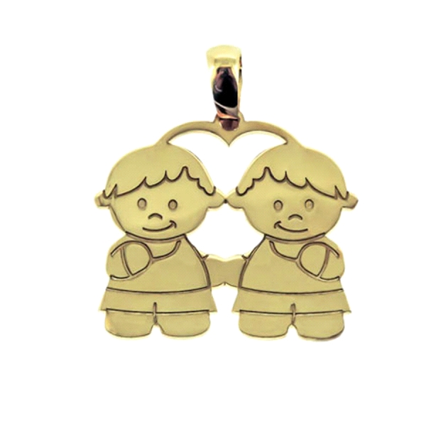 COLGANTE NIÑO NIÑO ORO 1ªLEY 16,8X16,5MM