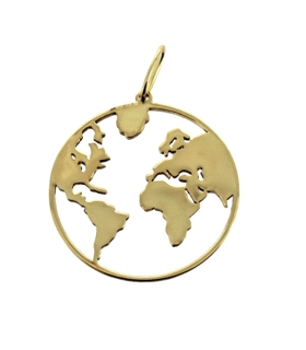 COLGANTE BOLA DEL MUNDO ORO 1ª LEY 16MM