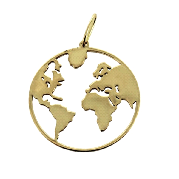 COLGANTE BOLA DEL MUNDO ORO 1ª LEY 16MM