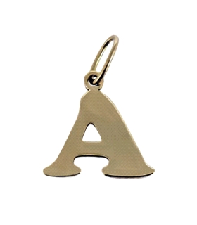 COLGANTE LETRA A ORO 1ª LEY  6 X 6  MM