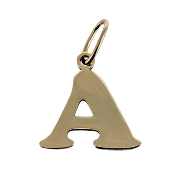 COLGANTE LETRA A ORO 1ª LEY  6 X 6  MM