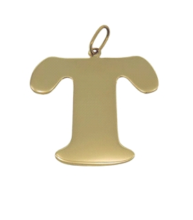 COLGANTE LETRA ORO 1ª LEY 20X20X0,20 MM
