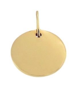 COLGANTE DISCO ORO 1ª LEY 10 MM. BRILLO