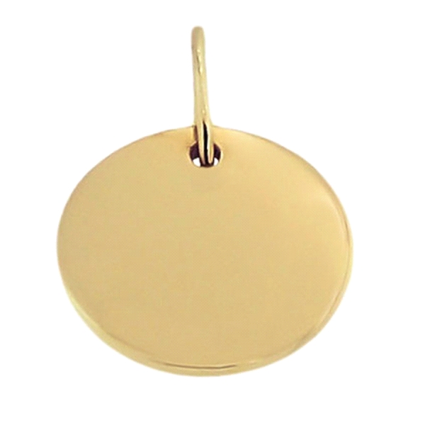 COLGANTE DISCO ORO 1ª LEY 10 MM. BRILLO