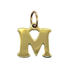 COLGANTE LETRA  M  ORO 1ª LEY