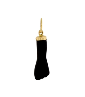 COLGANTE HIGA NEGRA ORO 18 KTES. 18 X 4