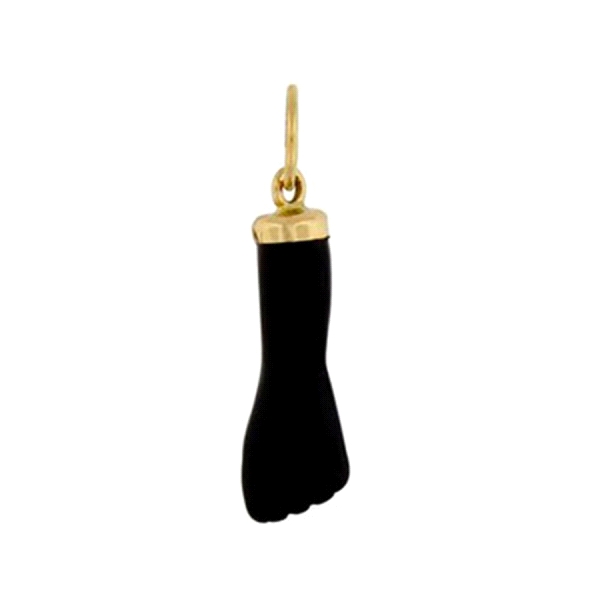 COLGANTE HIGA NEGRA ORO 18 KTES. 18 X 4