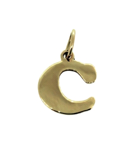 COLGANTE LETRA  C  ORO 1ª LEY 10 X 8