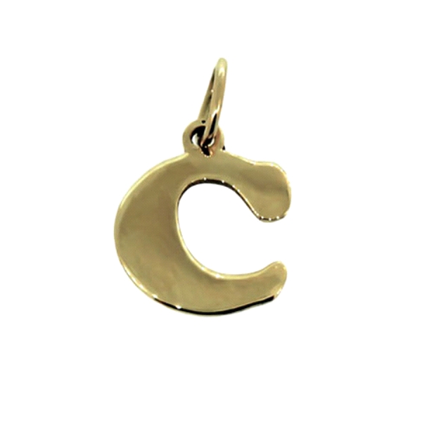 COLGANTE LETRA  C  ORO 1ª LEY 10 X 8
