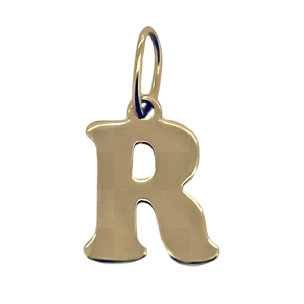 COLGANTE LETRA  R  ORO 18 KTES. 9 X 8