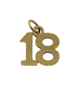 COLGANTE Nº 18 ORO 1ª LEY 9.70 X 9,70 MM