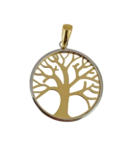 COLGANTE ARBOL DE LA VIDA ORO 1 ª LEY 22