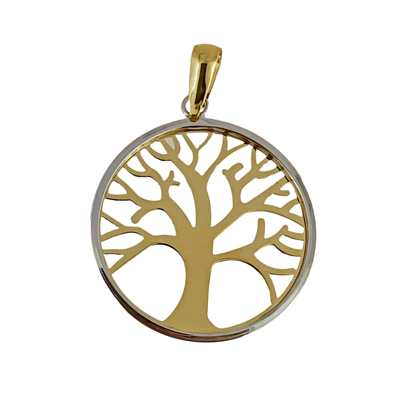 COLGANTE ARBOL DE LA VIDA ORO 1 ª LEY 22