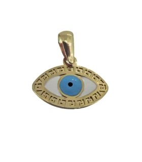 COLGANTE OJO TURCO ORO 1ª LEY 14,7 X 9,1