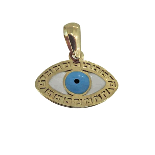 COLGANTE OJO TURCO ORO 1ª LEY 14,7 X 9,1
