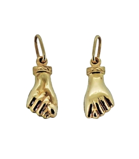 COLGANTE HIGA ORO 1ª LEY 13 X 6 MM.