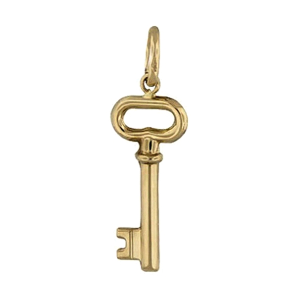 COLGANTE LLAVE ORO 1ª LEY 19 X 8 MM