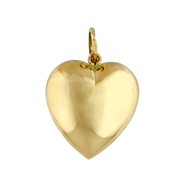 COLGANTE CORAZON LISO ORO 1ª  LEY 14X16