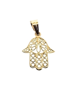 COLGANTE MANO FATIMA ORO 1ª LEY 19 X 15