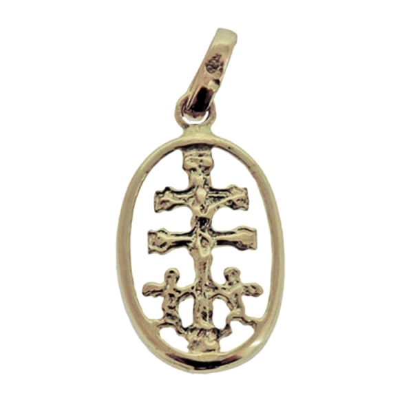 COLGANTE CARAVACA ORO 18 KTES.15X10 MM