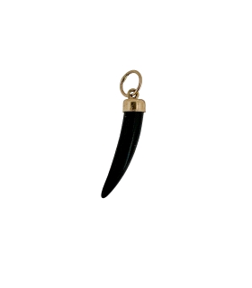 COLGANTE COLMILLO ORO 1ª LEY 20X4.50 MM