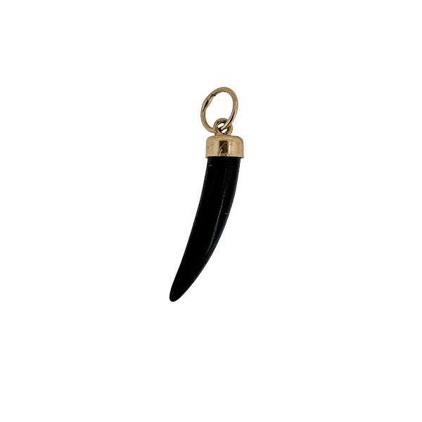COLGANTE COLMILLO ORO 1ª LEY 20X4.50 MM