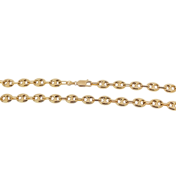 COLLAR CADENA BARCO ORO 18 KTES. 10.5X7.