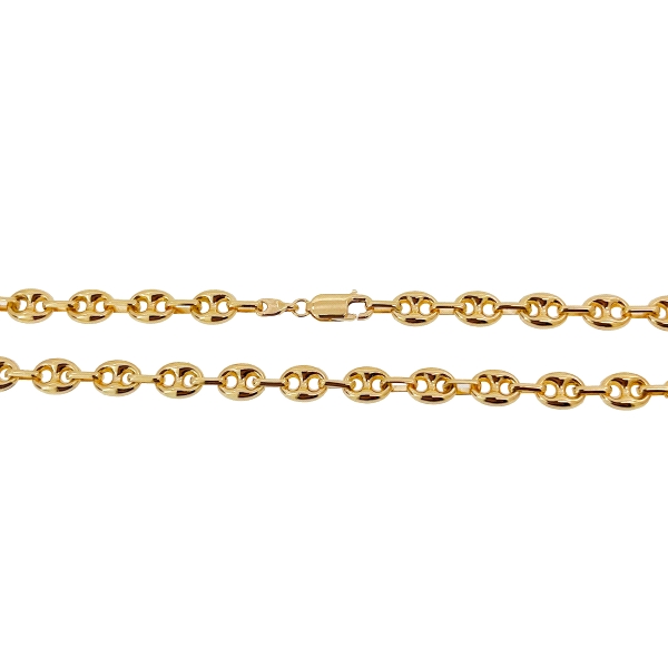 COLLAR CADENA BARCO ORO 18 KTES. 8X6X60