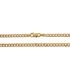 COLLAR BARBADO MACIZO ORO 1ª LEY 60 CM