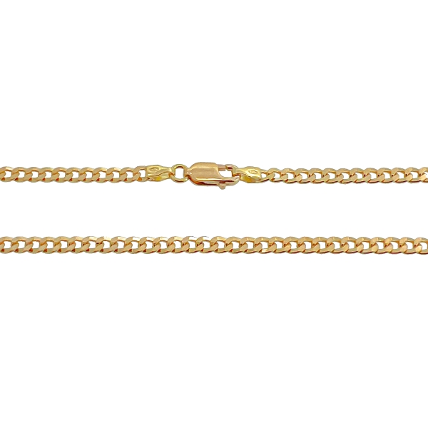 COLLAR CADENA BARBADA ORO 1ª LEY 60 CM