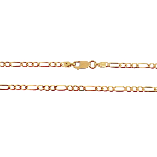 COLLAR CADENA 3 X 1 PLANA 6 CARAS MACIZA