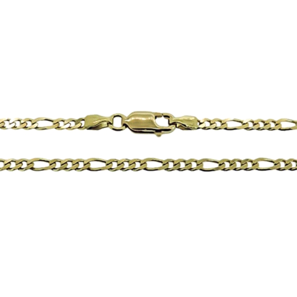 COLLAR CADENA 3 X 1 ORO 18 KTES. 60 CM