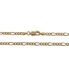 COLLAR CADENA 3 X 1 ORO 18 KTES. 60 CM.