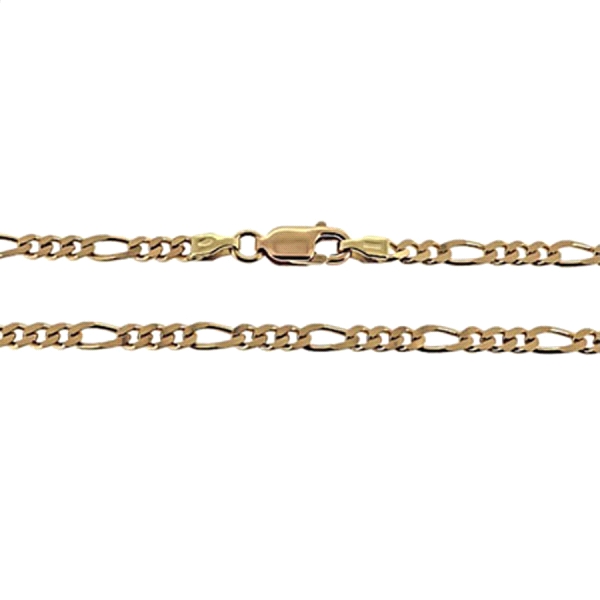 COLLAR CADENA 3 X 1 ORO 18 KTES. 60 CM.