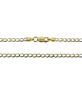 COLLAR CADENA BARBADA ORO 18 KTES, 60 CM