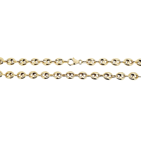 COLLAR CADENA BARCO ORO 18 KTES. 8X6X50