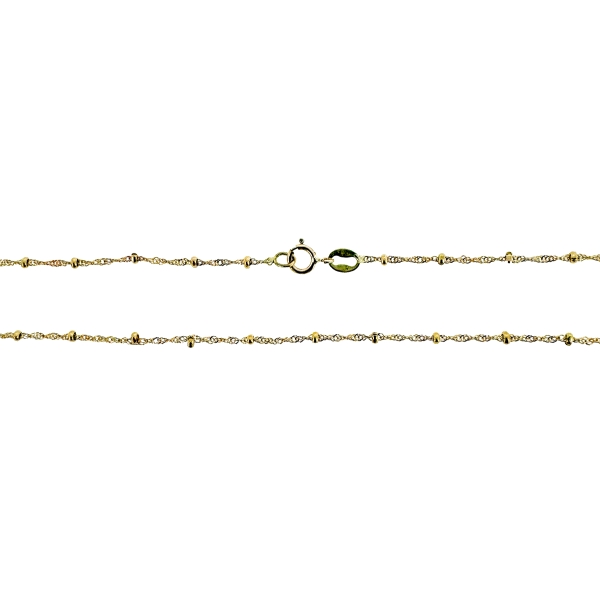 COLLAR CADENA BOLITAS ORO 18 KTES. 50 CM