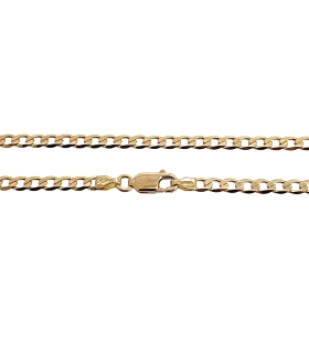 COLLAR CADENA BARBADA MACIZA ORO 18 KTES. 60 CM