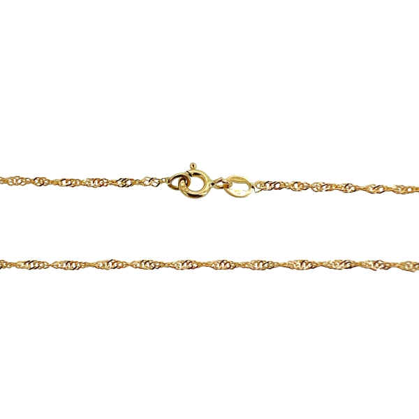 COLLAR CADENA SINGAPUR MACIZA ORO 18 KTE