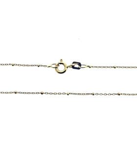 GARGANTILLA BOLAS ORO 1ª LEY 50CM MACIZA