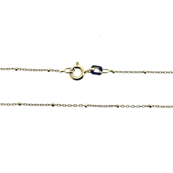 GARGANTILLA BOLAS ORO 1ª LEY 50CM MACIZA