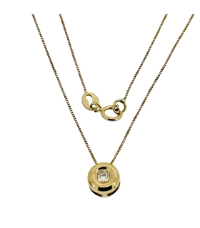 COLLAR BRILLANTE ORO 18 KTES. 0.075 CT.