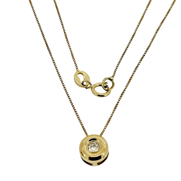 COLLAR BRILLANTE ORO 18 KTES. 0.075 CT.