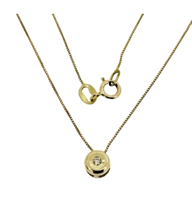 COLLAR BRILLANTE ORO 18 KTES. 0.02CT. 40
