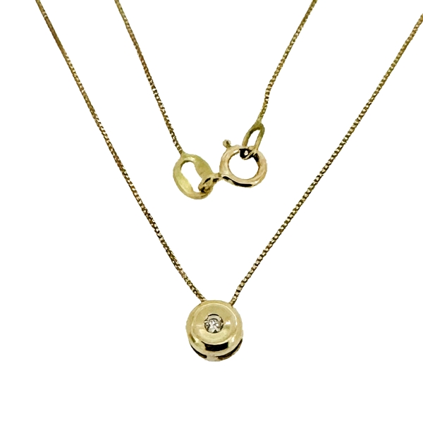 COLLAR BRILLANTE ORO 18 KTES. 0.02CT. 40
