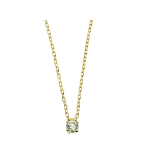 COLLAR DIAMANTE 0,10 CT ORO PRIMERA LEY